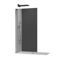 Душова перегородка Koer SR SP02-100x200-TR-01 Walk-In прозоре скло Easy Clean 8мм, CHROME (KR5395)